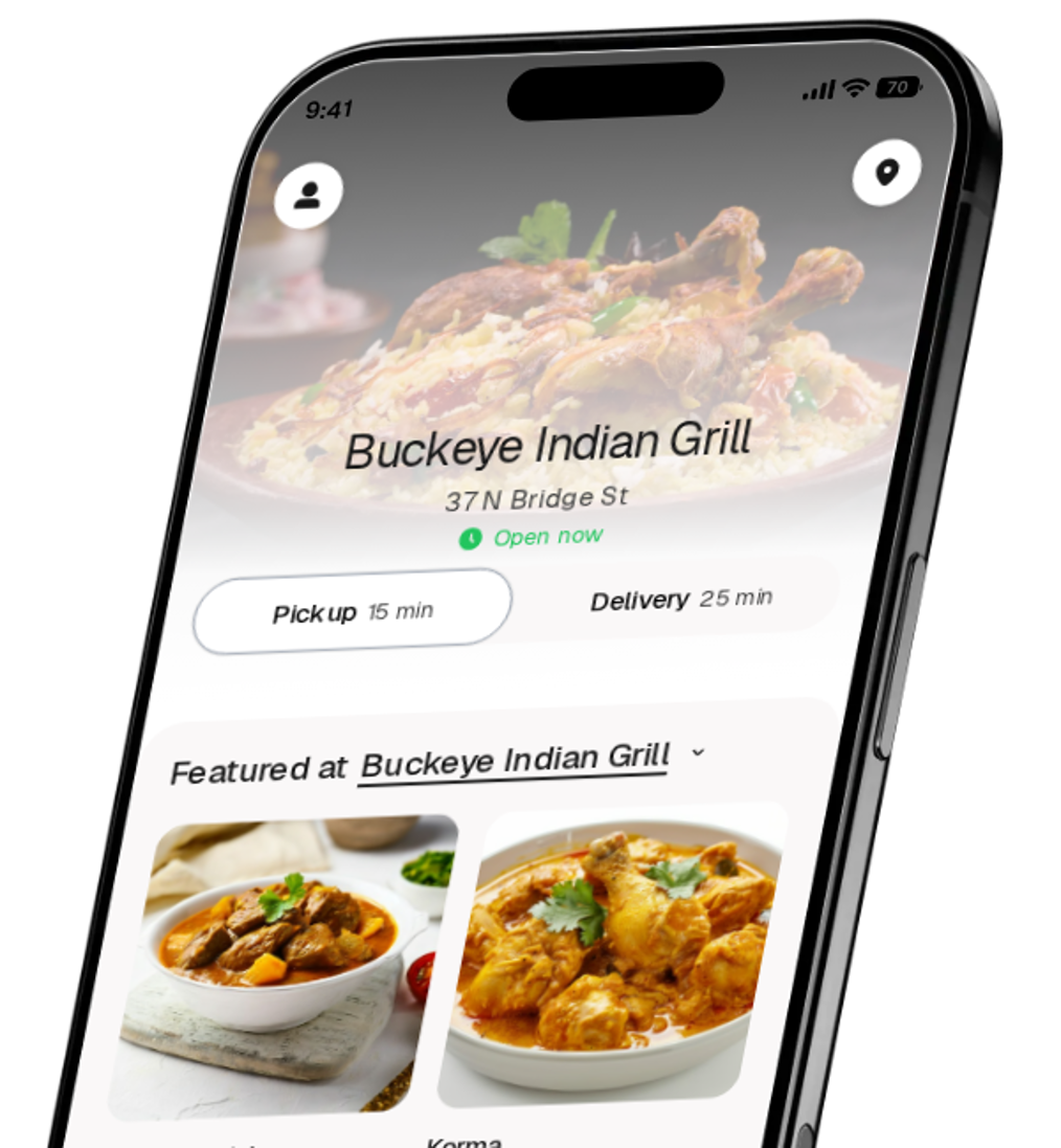 Buckeye Indian Grill app preview